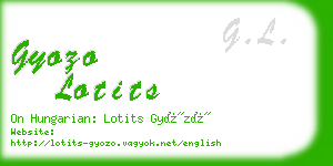 gyozo lotits business card